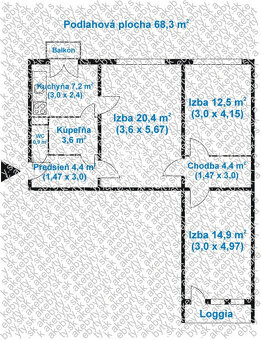 Na predaj 3 izb. byt, Národná trieda - 68 m2 - 6