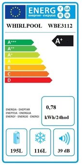 Chladnička Whirlpool 177cm, ZÁRUKA - 6