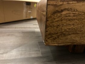 Pozor Masívny drevený konferenčný stolík Bolt 110cm sheesham - 6