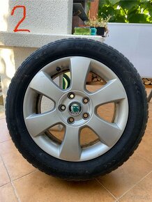 Alu disky 5x112 orig.škoda,pneu 205/55r16 - 6