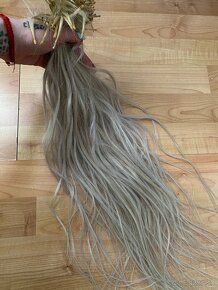 Ruské vlasy blond 60cm 140 prameňov - 6