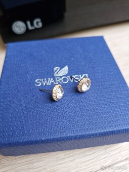 Swarovski nausnice napichovacky ruzove zlato - 6