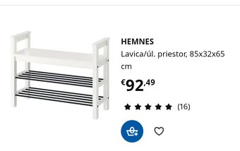 Hemnes zostava do chodby IKEA botnik - 6