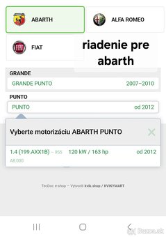 Riadenie Fiat, Alfa Romeo, Abarth - 6