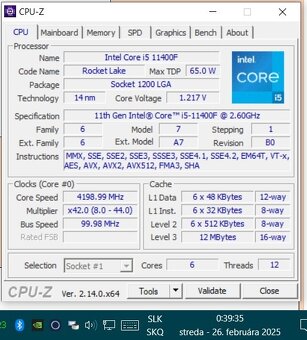 Plne funkčný procesor Intel i5-11400F komplet krabica - 6