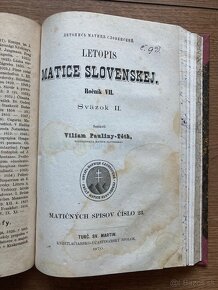 Konvolut letopis Matice Slovenskej (6 čísel v 1 zv.) - 6