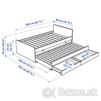 Detska rozkladacia postel komplet - IKEA SLAKT - 6