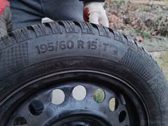 Predam - kolesá , pneumatiky Continental 195/60 R15 T zimné - 6