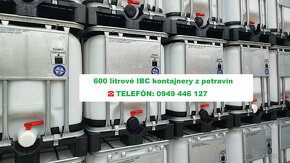 Predám potravinárske ibc kontajnery 70L 300L 600L 800L 1000L - 6