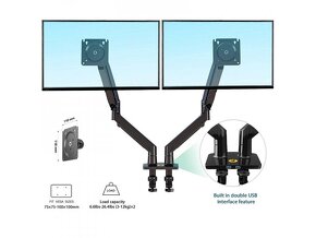 NB F195AB Stolný držiak pre dva monitory - 6