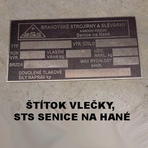 Skrutky kolies a výrobné štítky na vlečky - 6