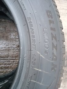 Pneumatiky 215/65R17 Bridgestone  zimné - 6