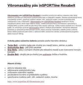 Vibromasážny pás inSPORTline Rexabelt - 6