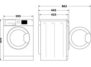 Spredu plnená práčka - Indesit MTWSA 61294 WK EE - 6