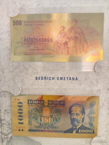 Československé bankovky a zlatá minca - 6