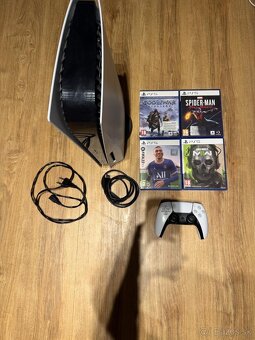 PlayStation 5, mechanická + hry a ovládač. - 6