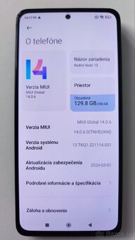 Predám Xiaomi Redmi Note 13 4G - 8GB/256GB - 6