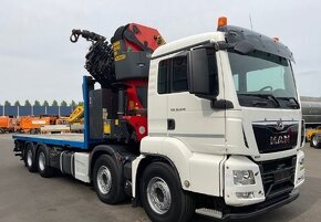 8990 MAN TGS 35.500 - 8x4 – Valník + HR-Palfinger 78 t/m – E - 6