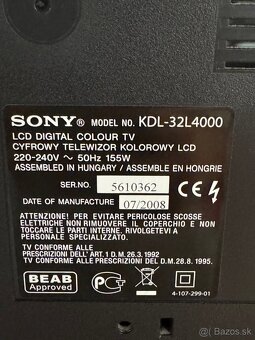 TV Sony KDL-32L4000 - 6