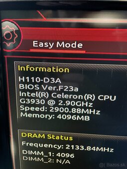 Základná doska z kancelárskeho PC + procesor + RAM - 6