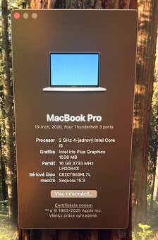 Predám MacBook Pro i5 16gb ram 512gb SSD 2020 - 6