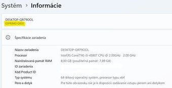 Mini PC Fujitsu Q920 i5-4570T, 8GB, 240GB SSD, W11 PRO - 6