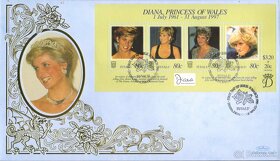 Poštové známky, filatelia: Anglicko, Lady Diana, FDC obálky - 6