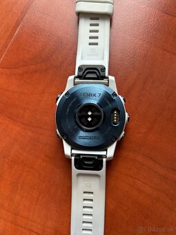 Garmin fenix 7 Sapphire Solar - Titan Blue/White Silicon - 6