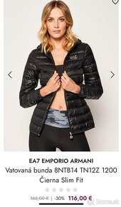 Emporio Armani bunda S originál čierna štýlovka za 1/2 - 6