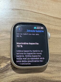 Predám Apple Watch 7 45mm Silver Bežné známky opotrebovania - 6