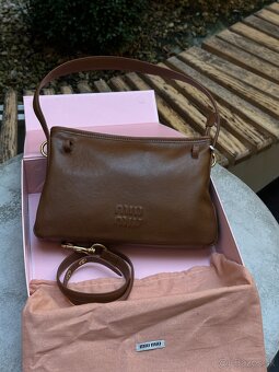 Kabelka Miu Miu Aventure Nappa Leather Bag Brown - 6