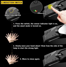 Kvalitné Bezdotykové Čelové Duálne Svetlo až 350/700lm - 6