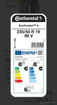 4ks NOVÉ 235/50 R19 99W CONTINENTAL ECOCONTACT 6 - 6