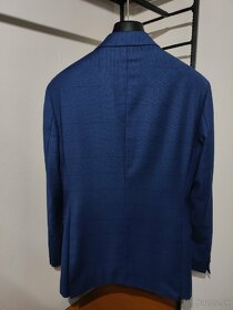 Pánsky modrý károvaný oblek Lavard - 6