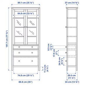 Vitrína Ikea Hemnes - 6