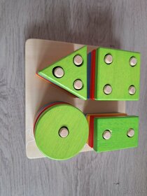 Montessori drevena skladačka/ puzzle - viac kusov - 6