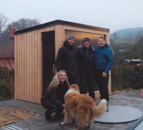 Exterierová fínska sauna s izolovanými stenami - 6