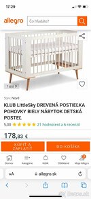 Postieľka Klups Sofia s matracom a plachtami+darcek - 6