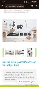 Detská nízka posteľ Montessori Ourbaby - biela - 6