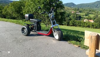 Elektrický Harley trojkolesový – výkonný 2000 W motor - 6