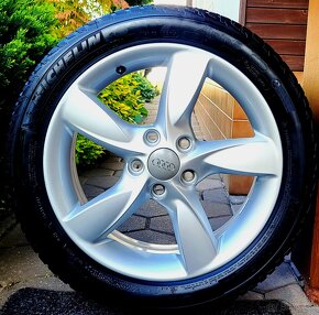 alu R17 5x112, zimné pneu 205/50, orig. Audi A3 + VW Golf - 6