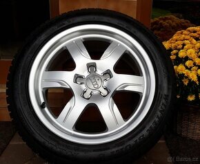 alu R17 5x112, (zimné pneu 225/50) orig. Audi A5, ako NOVÉ - 6