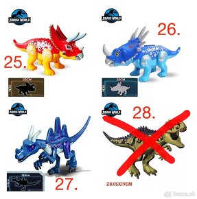 Obrovské dinosaury typ lego - nové, nehrané - 6