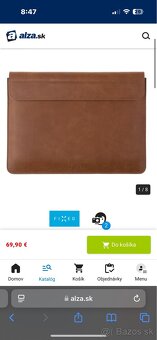 Predám FIXED Oxford puzdro na NOTEBOOK, 13”,KOŽA, HANDMADE - 6