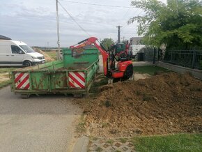 Výkopové práce minibagrom mininakladačom zakladač trávnika - 6