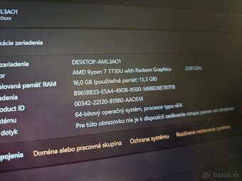 15.6 palcovy HP 15 v TOP stave so 16gb ram ryzen 7 procesoro - 6