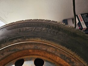 Plechové disky 5x114.3 + zimné pneu 185/65r14 - 6