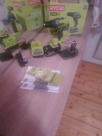 Predám novú kompletnú sadu aku skrutkovača RYOBI R18DD3-252S - 6