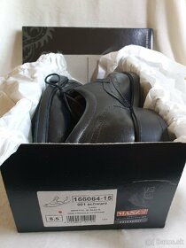 Nové pánske kožené topánky čierne - 6