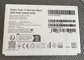 xiaomi redmi note 13 midnigbt black 256gb - 6